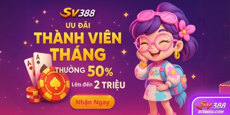 Chi tiết các ưu đãi thành viên tháng tại SV388